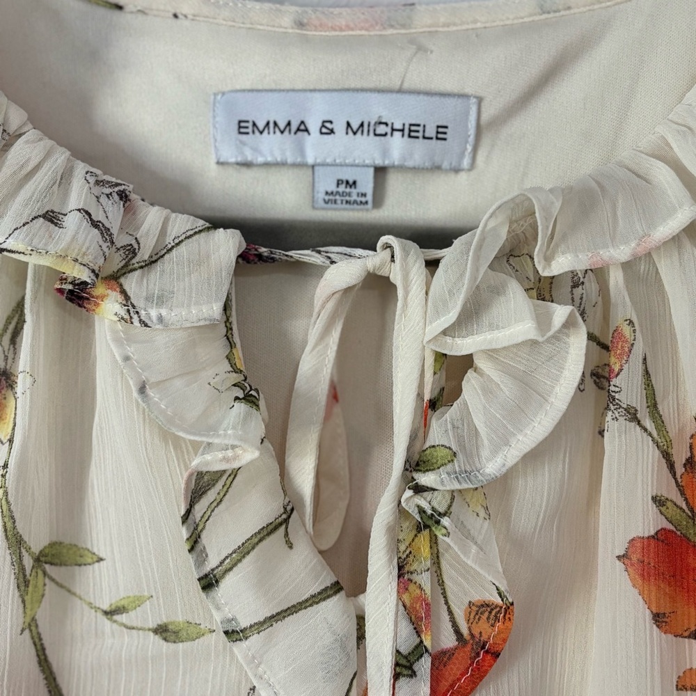 Emma & Michele Cream Flutter Sleeve Maxi Dress - Picture 6 of 8